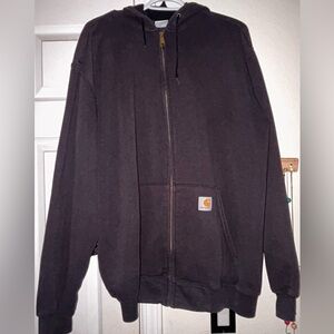 Carhartt Men's Dark Black Zip-Up Sweater